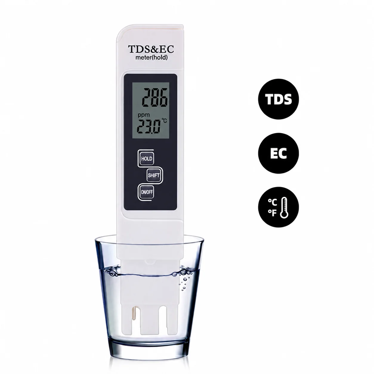 TDS/EC/temperature water tester