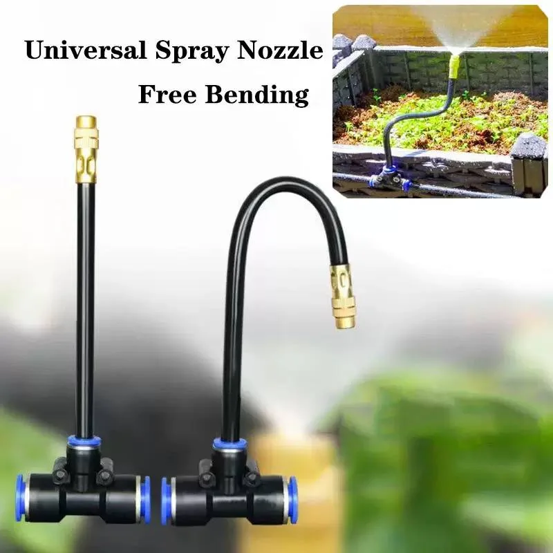 Flexible gooseneck brass misting nozzle
