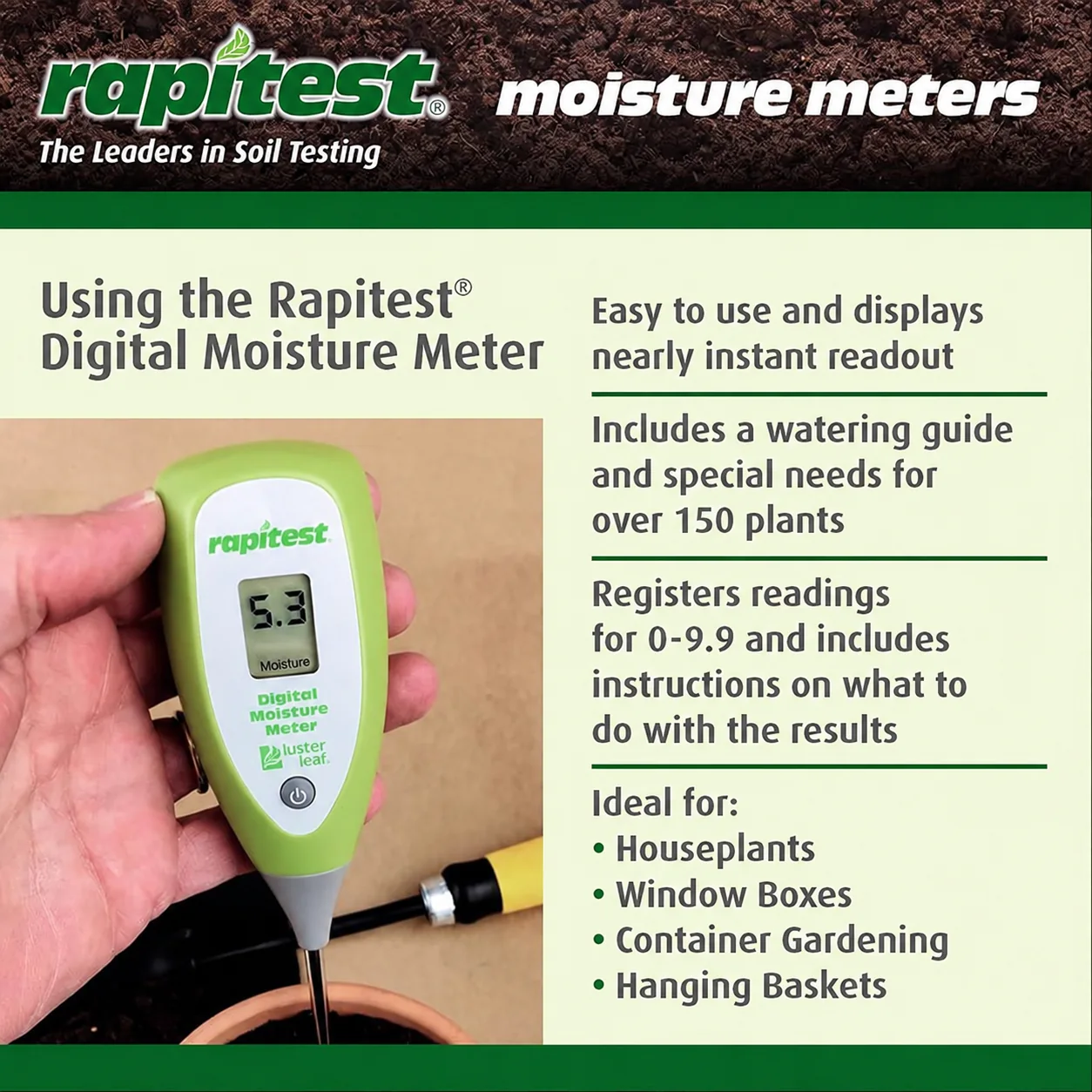 Luster Leaf Rapitest 1825 digital moisture meter