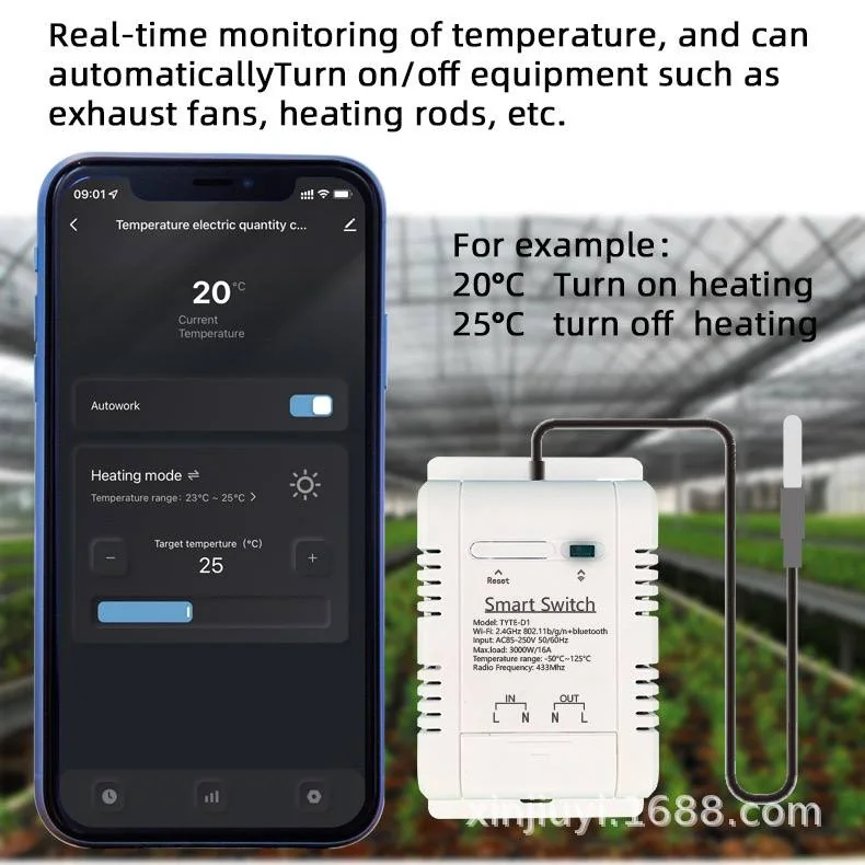 Wi-Fi temperature controller with probe