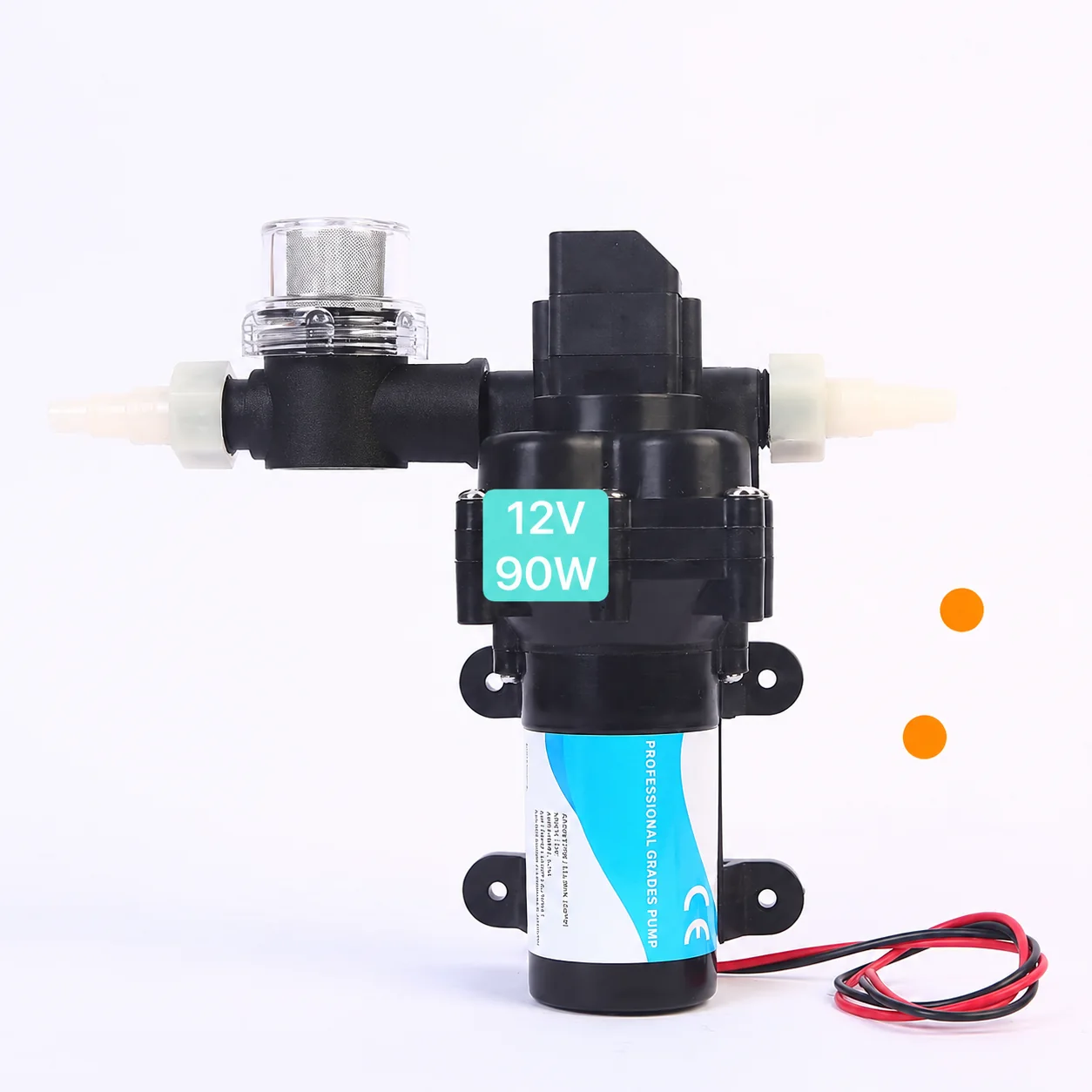 12 V 90 W diaphragm pump with inlet strainer