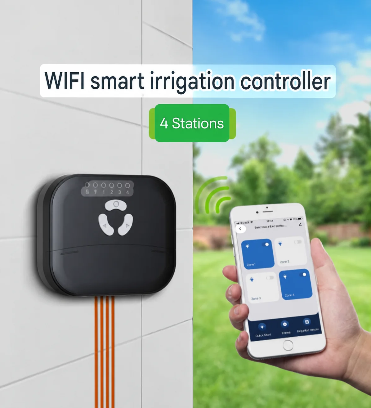 Four-station Wi-Fi irrigation controller